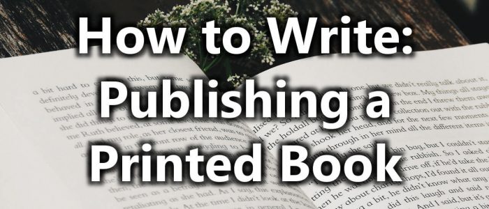 How to Publish a Print Book