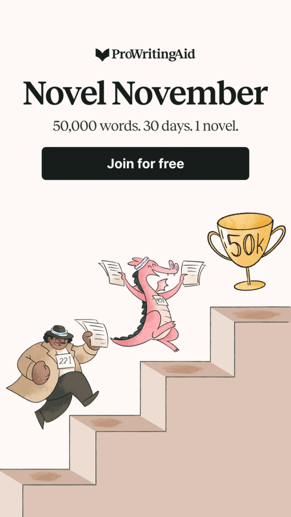 Novel November - ProWritingAid Promo Banner